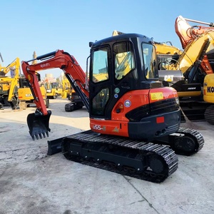 Nova Chegada Usado 5 Ton Mini Escavadeira Kubota U55-5 Japão Original Hot Sale 5.5 Ton Pequeno Digger Zero Tail Cab Bagger na Demanda - Product Image 4