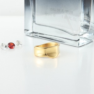 yunnique Fashion <b>Rings</b> Geometric <b>Gold</b> Women's Jewelry Gift Plain Band - Product Image 3