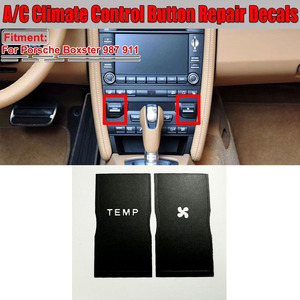 Repair Sticker For Porsche 911 987 Air Conditioning Control <b>Button</b> Black PVC Adhesive Part YH24022302 - Product Image 5