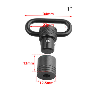Support de fixation robuste en métal noir LUGER ZW17 pour sangle à deux points (1 po) ou (1,25 po) avec boucle en D (1 pièce) – Accessoire de chasse - Product Image 6