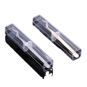 Boîte d'emballage carrée portable en acrylique pour outils de beauté, idéale pour les pinces à extensions de cils (vente en gros) - Product Image 1
