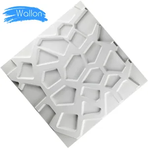 Pannello ecologico del PVC della decorazione della parete interna di effetto 3D del materiale della copertura della luce principale argento 3D