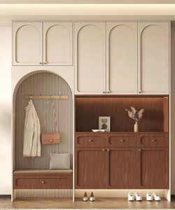 Almacenamiento de armario de zapatos de entrada de crema francesa - Product Image 1