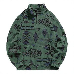 Wholesale Blanks Warm 1/4 Zip up Pullover <b>Fleece</b> Hoodie Sherpa <b>Lined</b> Thermal <b>Jacket</b> Thick Hooded <b>Jacket</b> Winter Outerwear - Product Image 1