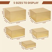 Présentoir en acrylique doré sur mesure pour la vente en gros directe en usine, idéal pour les bijoux, les sacs, les cosmétiques, la restauration et les desserts
