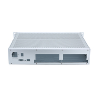 Boîtier de rack industriel 2U 19 pouces en acier galvanisé/alliage d'aluminium conforme à la norme EIA-310 avec poignées, châssis IP54