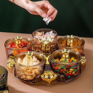 Nouveau 2024 Boîte de rangement hermétique de qualité alimentaire pour cuisine, avec plateau à fruits et plateau rotatif multi-compartiments pour collations - Product Image 2