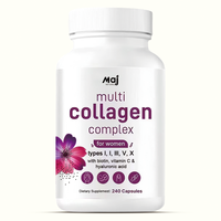 Compléments alimentaires multi-collagène pour femmes avec biotine et vitamine C, capsules de collagène 8 en 1 pour la peau, les cheveux, les ongles et les articulations