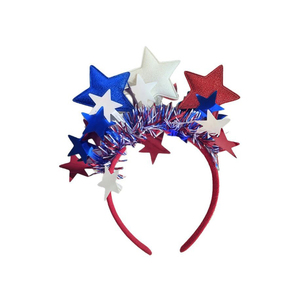 Fascia per Capelli Decorativa con <span class=keywords><strong>Stelle</strong></span> Rosse, Bianche e Blu per il Giorno dell'Indipendenza, Cerchietto Festivo Patriottico per il 4 Luglio - Product Image 1