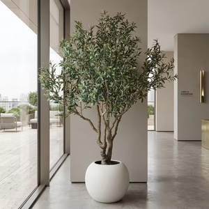 Oliviers artificiels géants réalistes de 6, 7 et 8 pieds de haut, grandes jardinières, plantes artificielles <span class=keywords><strong>pour</strong></span> la décoration intérieure et extérieure, maison et bureau - Product Image 1