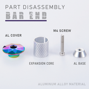 Manillar de Aleación de Aluminio con Diseño de Diamante para Bicicletas de Montaña/Carretera, con Tapones de Bloqueo y Agarre Antideslizante - Product Image 5