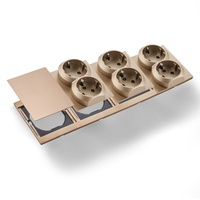 Interruptores y Enchufes de Pared WESA Ultrafinos con Botón Pulsador de 1/2/3 Vías, Enchufe Europeo de 1/2 Vía, Combinación Libre, Diseño Moderno de Lujo