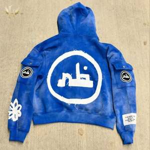 เสื้อมีฮู้ดสำหรับผู้ชายเสื้อ500GSM มีฮู้ดผ้าเกล็ดปลามีฮู้ดผ้าเกล็ดปลาปักลาย3D ได้ตามต้องการ - Product Image 4