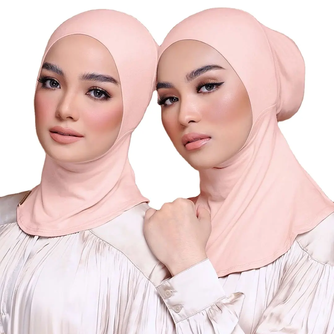 wholesale good fabric under scarf cotton Jersey hijabs Back elastic ninja bonnets Elastic jersey hijabs muslim hat