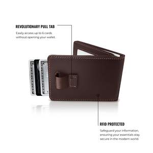 Portefeuille fin personnalisé pour homme avec pince à billets, cordon de serrage <span class=keywords><strong>et</strong></span> protection RFID, en cuir véritable, pour cartes de crédit - Product Image 4