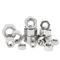 Ensemble d'écrous hexagonaux en acier inoxydable 304 de haute qualité M2 M3 M4 M5 M6 M8 M10 M12 M16 M20 Classe B Finition blanchie