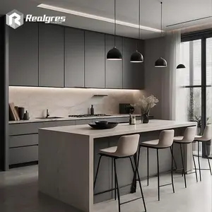 Armadio da cucina moderno completo Set di mobili da parete personalizzato lacca di lusso nero acrilico design armadio da cucina