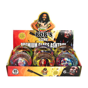 Cendrier en verre pour cigarettes et cigares avec impression de logo personnalisé Cendrier personnalisé de marque Bob <span class=keywords><strong>Marley</strong></span> comme cadeaux promotionnels - Product Image 2