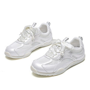 Chaussures bateau décontractées pour femmes Shufu Lei De Été 2025 – Baskets légères et respirantes en maille, antidérapantes, style ballerine, avec perles, polyvalentes - Product Image 1