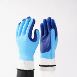 Customized Anti-slip Gaomi Film Gloves Rgw18 Coated Cold Work Glove 13 Gauge Laminated Latex Palm