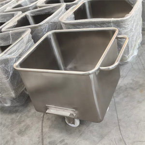 รถเข็นเนื้อสแตนเลส 200 ลิตร วัสดุเกรดอาหาร สำหรับโรงงานแปรรูปเนื้อสัตว์ - Product Image 1