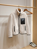 Veste Homme Personnalisée en Matériaux Mixtes, Doublure en Peau de Mouton Naturelle avec Bordures en Cuir et Fermeture Éclair Industrielle