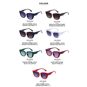 Occhiali classici occhiali da sole in metallo da donna sfusi la migliore forma di occhiali per il viso rotondo prezzo competitivo occhiali da sole quadrati Cat Eye scuri - Product Image 3