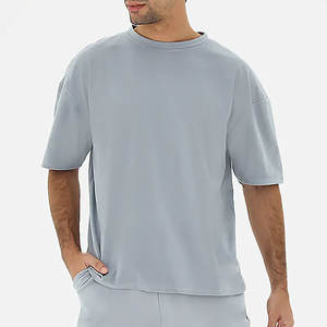 T-shirt ample à manches courtes de haute qualité 240 g/m², style streetwear, en coton, col rond, vierge, épais et surdimensionné - Product Image 3