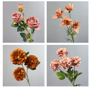 Fleurs artificielles en gros aux tons caramel et café - pour mariages, événements et décoration intérieure |   pour les fleuristes - Product Image 5