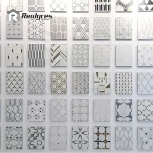 Realgres Mix Irregular Shape Metal Tile For Interior Wall Home Decoration Unique Wholesale Price Mosaic Wall Tiles