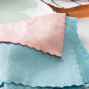 Gloway <span class=keywords><strong>chiffon</strong></span> de cuisine réutilisable absorbant non pelucheux <span class=keywords><strong>chiffon</strong></span> de nettoyage en microfibre écailles de poisson pour miroir à vaisselle et fenêtres - Product Image 5