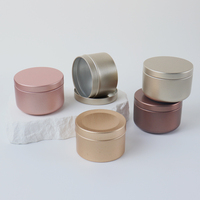 Pot de stockage vide de stockage rond vide personnalisé crème 50ml boîte de conserve en métal aluminium 50g emballage d'huiles de baume de thé bocaux en métal aluminium