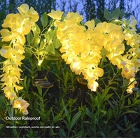 Lampes solaires décoratives pour jardin en forme de fleurs de glycine, à piquer dans le sol, étanches IP44, télécommandées, pour extérieur, cour et pelouse, vente en gros