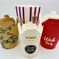 Gobelets à popcorn en papier personnalisés jetables 32oz 40oz 50oz 100oz