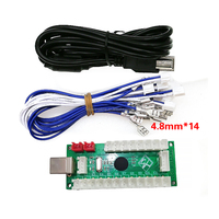 Panneau de commande d'arcade d'encodeur de console USB Zero Delay Mini Stick pour PC Mame Games for Coin Pusher LED Lights Botones Led Made