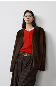 Cappotto Invernale da <span class=keywords><strong>Donna</strong></span> 2026, Design Lussuoso e Caldo, Personalizzabile, Collo Lungo, Taglio Dritto, Pelliccia con Fodera in Seta, Vendita all'Ingrosso - Product Image 4