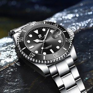 Orologio Meccanico da <span class=keywords><strong>Uomo</strong></span> di Alta Gamma in Acciaio Inossidabile con Quadrante Analogico Luminoso, Resistente all'Acqua 30M, Funzione Calendario - Product Image 1