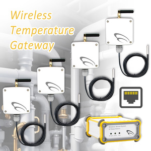 4 juegos de sensores de temperatura impermeables con sondas metálicas para la monitorización de la temperatura del agua en tuberías - Product Image 1