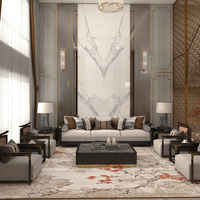 Panneaux muraux en PVC UV effet marbre, haute brillance, certifiés CE, ignifuges et imperméables, fabriqués en Chine par KASARO, pour appartements.