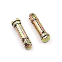 3pcs/4pcs Boulon d'ancrage en acier au carbone galvanisé M10 Tête hexagonale amovible Drop-in