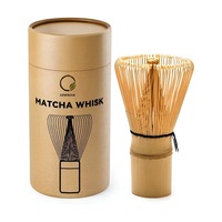 Fouet à matcha artisanal en bambou de qualité cérémonielle pour la cérémonie du thé, options blanc/noir de qualité alimentaire