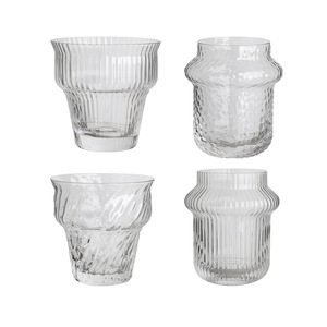 Vaso de Vidrio Texturizado Premium para Café, Reutilizable, para Café Helado, Latte, Cold <span class=keywords><strong>Brew</strong></span>, Americano Helado, Estilo Cafetería - Product Image 1