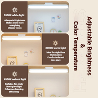 Lampe de bureau LED magnétique rechargeable moderne blanche personnalisée, protection des yeux, commande tactile, intensité réglable, lampe de lecture USB