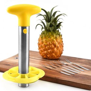 Outil de cuisine de haute qualité pour fruits, coupe-ananas rotatif en acier inoxydable, éplucheur, dénoyauteur et trancheur d'ananas - Product Image 1