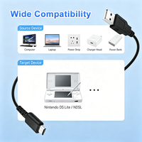 Câble de charge USB en PVC filaire pour DS Lite/ (UNIQUEMENT pour Lite/NDSL, PAS pour 3DS 2DS DSi DS)