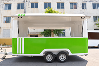 Remorque de restauration rapide en acier inoxydable d'occasion, cuisine mobile à vendre