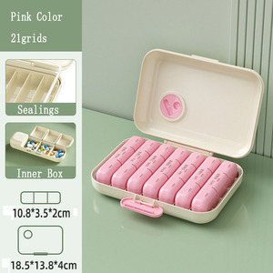 Hộp thuốc hàng tuần hộp thuốc cầm tay lật kín chống ẩm hàng tuần hộp lưu trữ nhà máy bán buôn hộp thuốc sang trọng - Product Image 3