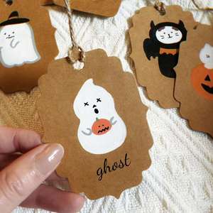 Personalizzato Halloween divertenti carte aliene fustellanti a tema Halloween stampa a colori per l'abbigliamento - Product Image 3