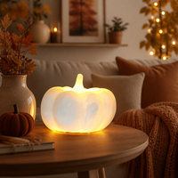 Lampe de nuit en pierre de gypse naturel en forme de citrouille, tactile et à intensité variable, diffuseur d'arômes pour la décoration d'automne et de Thanksgiving