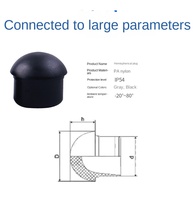 Bouchon d'étanchéité compact en nylon étanche IP54 pour trou de câblage, capuchon d'extrémité pour boîtier de contrôle industriel M12